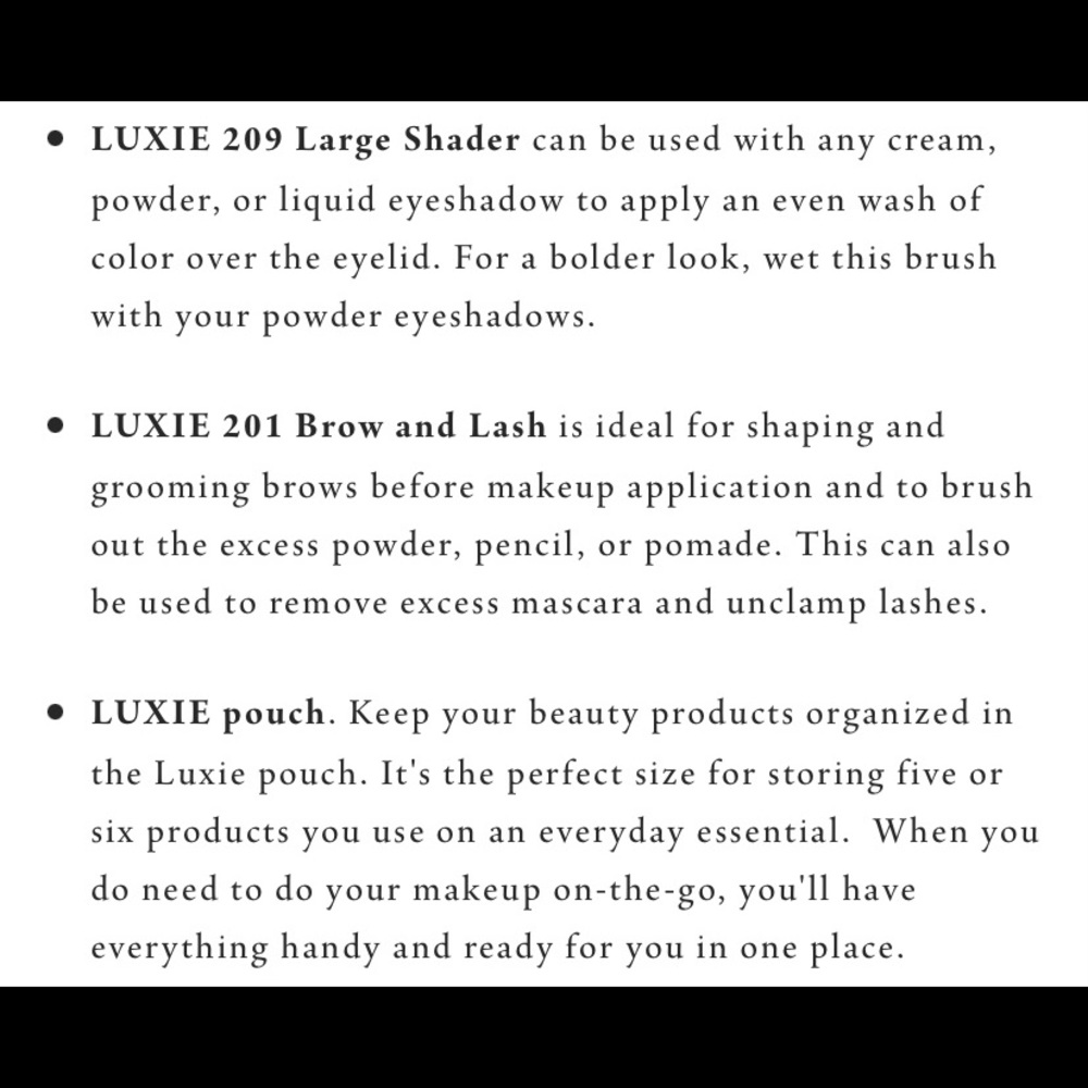 NEW Luxie Wonderlust Brush and Bag Set - Picture 7 of 14